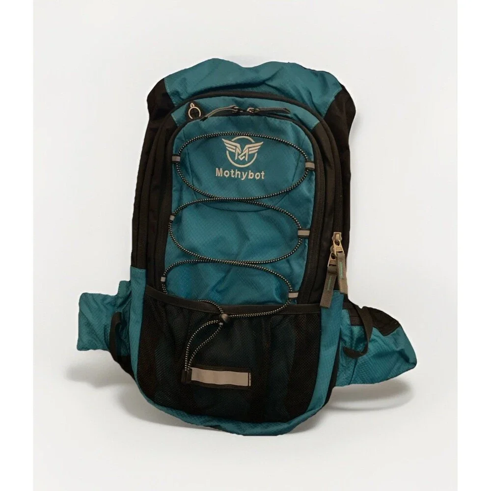 Mothybot Hydration Backpack 2L Insulated Water Bladder Aqua Blue Hiking Festival